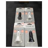(4) Dual Port Car Chargers