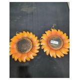 (2) Metal Sunflower Hanging Decor