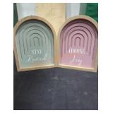 (4) Assorted Rainbow Quote Decor