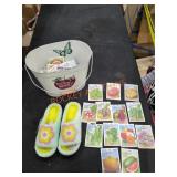 Bucket Lot Slippers & Assorted Seeds