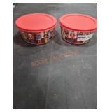 (2) Nutcracker Glass Storage Containers w/ Lids