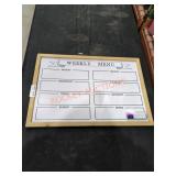 Weekly Menu Chalk Board