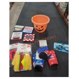 Halloween Candy Bucket Lot of Assorted Items