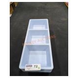 (9) 3-Section Platter Trays