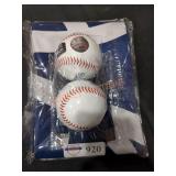 (2) Atlanta Braves House Flags, Balls, Can Cooler