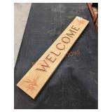 Welcome Hanging Wood Sign