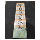 Give Thanks Harvest Sign