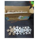 (4) Snow Snowflake Decor