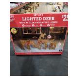 Set of 3 Lighted Deer