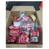 Box Lot of Assorted Christmas Ribbon