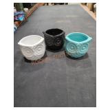 (6) Owl Planters