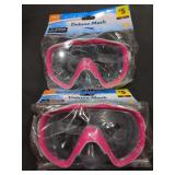 (2) Deluxe Swim Mask, Adult, Water Toy, Age 14+