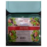 (2) Glass Containers with Air Tight Lid, Decor