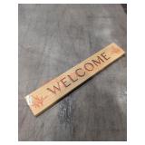 Welcome Hanging Wood Sign