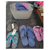 Storage Container of Assorted Flip Flops