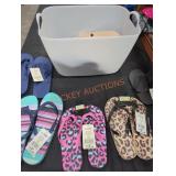 Storage Basket Filled w/ Flip Flops