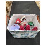 Basket Lot Assorted Christmas Items