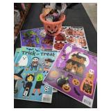 Window Clings With Halloween Bucket Lot