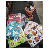 Window Clings With Halloween Bucket Lot