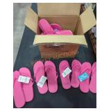 Box Lot of Assorted Ladies Pink Flip Flops