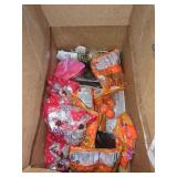 Box Lot Of Candy & Halloween Items