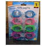 (8) 4pk Child Swim Goggles, Swim Toy, Age 4+