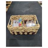 Woven Basket Lot With LED Light Sets