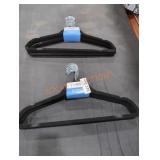 (2) Set of 10 Black Velvet Hangers