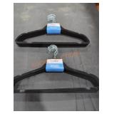 (2) Set of 10 Black Velvet Hangers