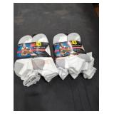 (2) 6PK Hanes Ankle Socks Size 6-12