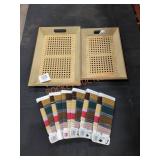 (2) Decorative Trays With Hair Ties