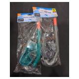 (2) Adult Snorkel Swim Mask, Water Toy, Age 14+