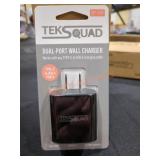 Tek Squad Dual-Port Wall Charger, USB-A, USB-B