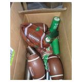 Box Lot Assorted Football Items