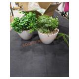 (4) Decorative Faux Hanging Plants