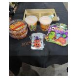 Decrotive Tray Lot w/ Assorted Halloween Items