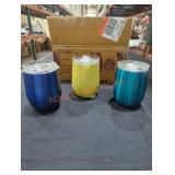 (6) Assorted Metallic 9.5" Tumbler