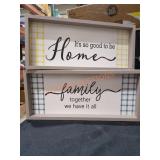 Box Lot, (4) Organization Caddie, (2)Decor Signs