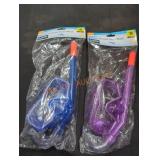 (3) Adult Snorkel Swim Masks