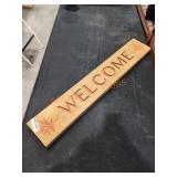Welcome Hanging Wood Sign