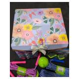 Floral Storage Box with Summer Fun Toys