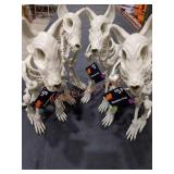 (4) Skeleton Dogs,Plastic
