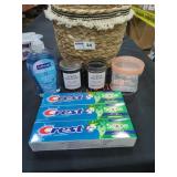 Basket Lot Assorted Home Items