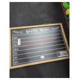 Weekly Menu Board w/ Chalk