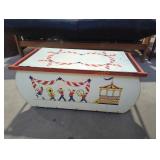 Vintage Marching Band Themed Wood Trunk