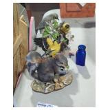 Vintage Homco Porcelain Figurines + Poison Bottle