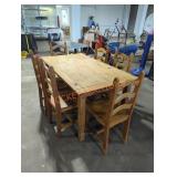 Vintage Wood Table & Chairs