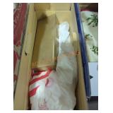 Tablecloth & Christmas Box Lot