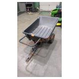 Tractor dump lawn cart