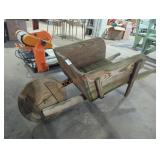 Wood Decorative Wheelbarrow